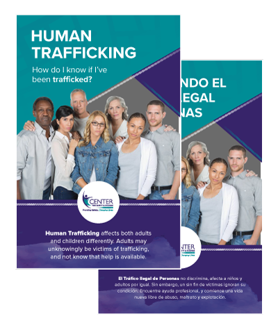 adult human trafficking brochure covers in Spanish and English thumbnail images
